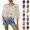 16# Beige, variant on Women's Fringe Trim Sheer Beach Cover Up Boho Crochet 3/4 Sleeve Round Neck Cropped Top for Vacation Brown M