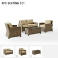 thumbnail image 5 of Crosley Furniture Bradenton 4Pc Wicker Outdoor Loveseat Patio Furniture Set, 5 of 12