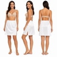 thumbnail image 2 of Half Slips for Women - Elegant Mini Length Satin Half Slips for Under Dresses with Side Slit, Anti Static Non See Through Lace Trim Elastic Waist for All Occasions, 2 of 7
