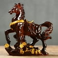 thumbnail image 3 of Sylvtty Horse Tea Pet Sculpture Resin Color-Changing Horse Ornament High Temperatures Money Symbol Base Home Decor for Tea Ceremony Wealth Display, 3 of 6