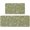 Green Flowers71, variant on Blue White Floral Kitchen Mats Set of 2,Monochrome Sketch Retro Vintage Flowers Kitchen Rugs Absorbent Non Slip Low-Profile Washable for Spring Summer Floor Home Decor 17x29 and 17x47 Inch