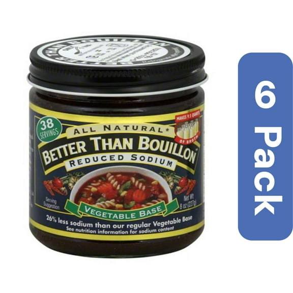 BETTER THAN BOUILLON BASE VGTBL RDCD SODIUM-8 OZ -Pack of 6