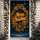 thumbnail image 5 of Decoración para cortinas de puerta navideña - Cubierta de fondo de escenas navideñas de 180x90 pulgadas - Tela de poliéster impermeable con lazos metálicos para colgar, 5 of 6