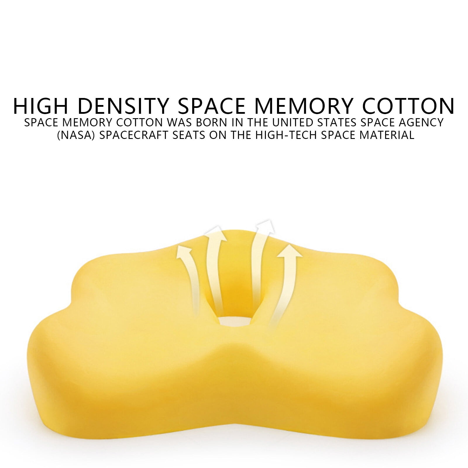 Oenbopo Memory Foam Seat Chair Cushion for Relieves Back Sciatica Pain Tailbone Pain Coccyx Degenerating Disc Orthopedic Osteoarthritis Prostate Cushion Low Back Pain Cushion Hip Shaping