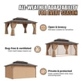 thumbnail image 5 of Clouddwell 16'*12' Wood Gazebo,with Double-Layer Galvanized Steel Roof,Suitable for Backyard,Desk,and Lawn, 5 of 9