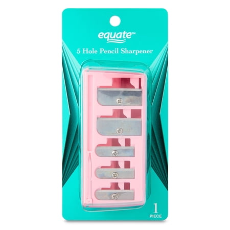 Equate 5 Hole Pencil Sharpener, Pink, 1 Count