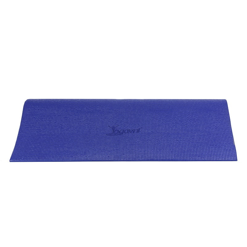 Dark Blue Starter Yoga Mat 4mm Thick, NonSkid For Eco Conscious Yogi