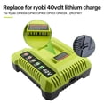 thumbnail image 3 of 40V Charger Replacement for Ryobi 40V Battery Charger, OP401 Charger Compatible with Ryobi 40V Lithium Battery OP4040 OP4050 OP4050A OP40601 OP4026 OP4015 OP4030 Charger, 3 of 8