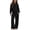 Black, variant on Lovzfmll Boy's & Girl's Zip-Up Set, Hooded Jacket & Wide Leg Pants, Warm Casual Wear for Little Girls, 11-12 Years