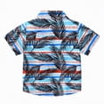 thumbnail image 5 of Larisalt Toddler Baby Boys Summer Clothes Print Lapel Button-Down Shirt Top Little Boy Vacation Clothes, 5 of 6