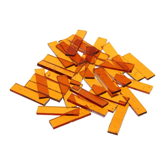 Stained Glass Strip, Transparent Brown Mosaic Tiles 200g/7.05 oz