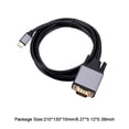 thumbnail image 3 of Adaptador tipo C a VGA Cable de pantalla HD de aleación de aluminio 10Gbps para proyector MacBook, 3 of 3