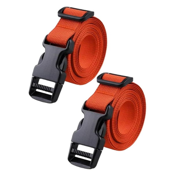 2 piezas Cartes de carrito de golf correas de nylon cornas de unión para la maleta Cinturones de sujetador de hebilla de liberación rápida práctica Naranja