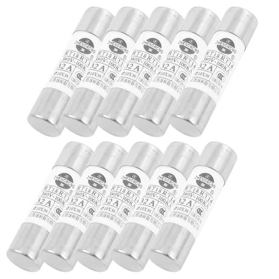 Unique Bargains RT18TR14 380V 32A 10 x 38mm Cylindrical Fuse Links 10Pcs