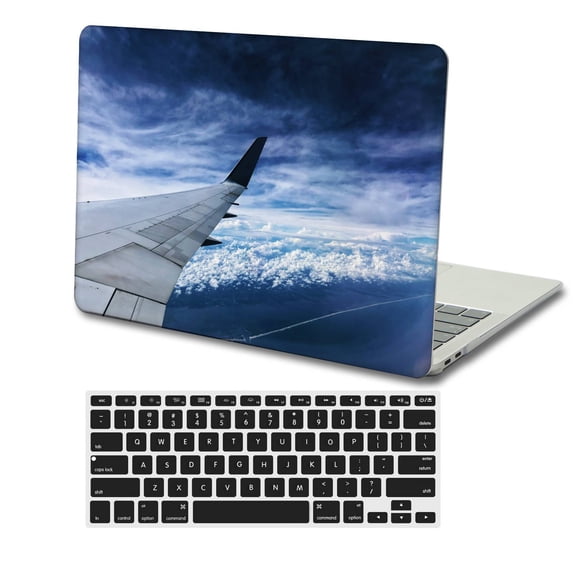 KSK KAISHEK Hard Shell Case Cover for MacBook Air 13" 2018 - 2022 A2337 m1&A2179&A1932 + Black Keyboard Cover, Sky Series 0920