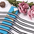 thumbnail image 5 of 25Yards 3/8" Grosgrain Ribbon Double Face Black and White Striped Cotton Ribbon Gift Wrap Ribbon, 5 of 7
