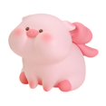 thumbnail image 4 of Alcancía de cerdo Estatua de cerdo Bordes redondos Manualidades Fácil de usar Decorativo Ahorra dinero Lazo rosa, 4 of 9