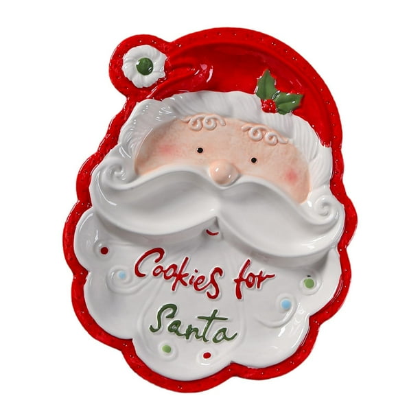 Plato de Navidad, plato de postre, recipiente de comida único de , bandeja de Navidad práctica, plato de entrada para regalo de cumpleaños y Papá Noel