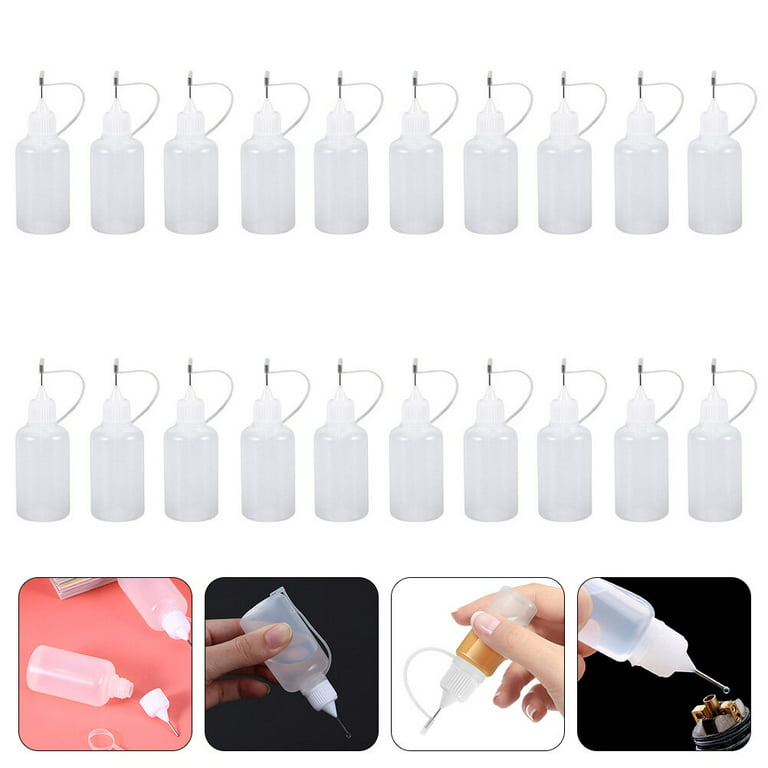 100Pcs Needle Tip Glue Bottle Applicator - Nail Tip Glue Bottles with Fine  Tip Precision Tip Applicator Bottle for Hobby Glue Pen Microfine Glue Tips