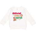 thumbnail image 2 of Inktastic Christmas Official Cookie Taster with Bell and Star Cookie Toddler Sweatshirt, 2 of 4