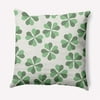 Simply Daisy 20 in x 20 in Modern and Contemporary Green and White Floral Polyester Throw Pillow