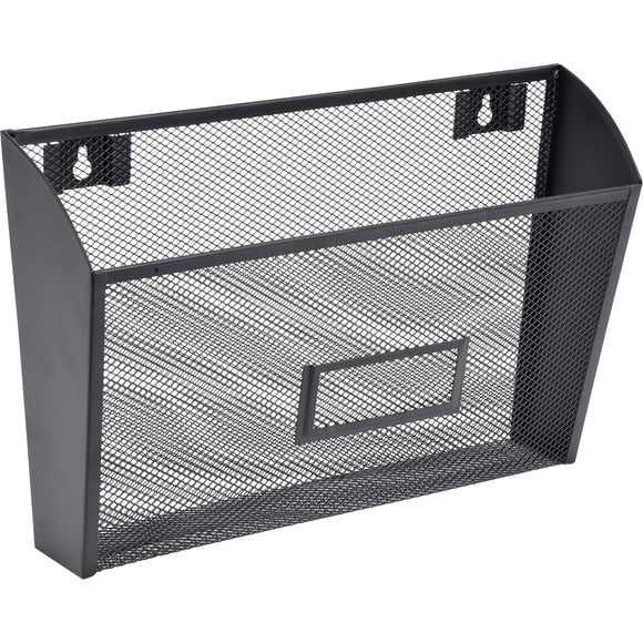 Alambre de malla negra Lorell de Wall Pocket para archivos tamaño carta