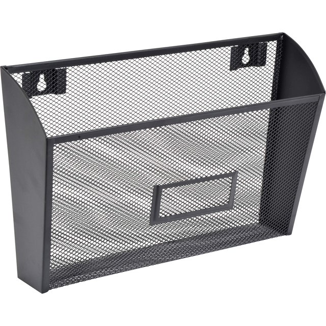 Alambre de malla negra Lorell de Wall Pocket para archivos tamaño carta