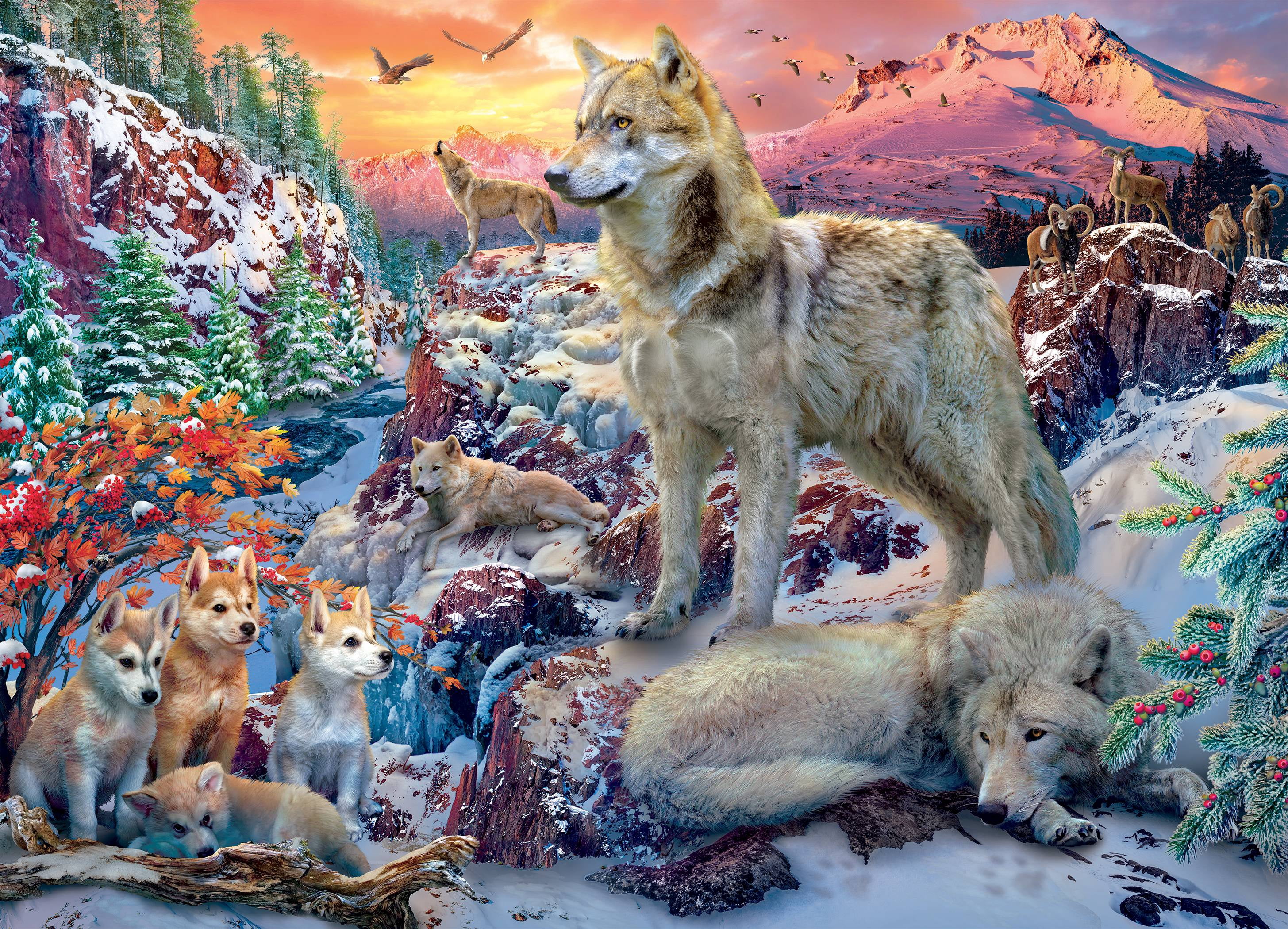 Ceaco - Wolves - Winter Wolfs - 1000 Piece Jigsaw Puzzle
