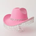 thumbnail image 2 of Western Cowboy Hat Featuring Heart Applique and Fringe Detail for Country Music Dance Parties and Festival Celebrations, 2 of 4