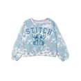thumbnail image 3 of Disney Lilo & Stitch French Terry Drop Shoulder Pullover Sweatshirt, T-Shirt and Shorts 3 Piece Outfit Set Tie Dye Toddler to Big Kid, 3 of 5