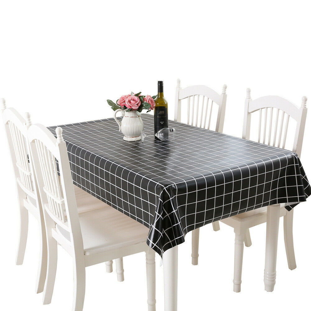 Waterproof PVC Table Cloth Rectangle OilProof Tablecloth Kitchen