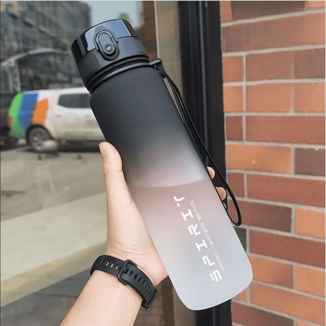 Large Capacity Sports Water Bottle 500ML/1000ML Leak Proof Reusable Plastic Cup For Outdoor Travel Gym