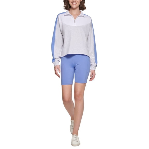 CALVIN KLEIN PERFORMANCE Women's High Waisted Bike Shorts Blue Size XS MSRP $50