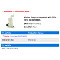 thumbnail image 2 of Washer Pump - Compatible with 2006 - 2010 INFINITI M35 2007 2008 2009, 2 of 2