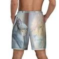 thumbnail image 4 of Haiem The Cat Looks In The Mirror Men'S Quick-Dry Swim Trunks: Comfortable Beach Shorts With Mesh Lining And Pockets - Ideal For Swimming And Sunbathing Small, 4 of 9