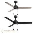 thumbnail image 3 of Heritage 52in 3-Blade Pull Chain Ceiling Fan 2700K-3000K-4000K-5000K-6000K CCT Selectable LED Light Kit with Black Hardware with Reversible Blades in Weathered Wood or Black, 3 of 10