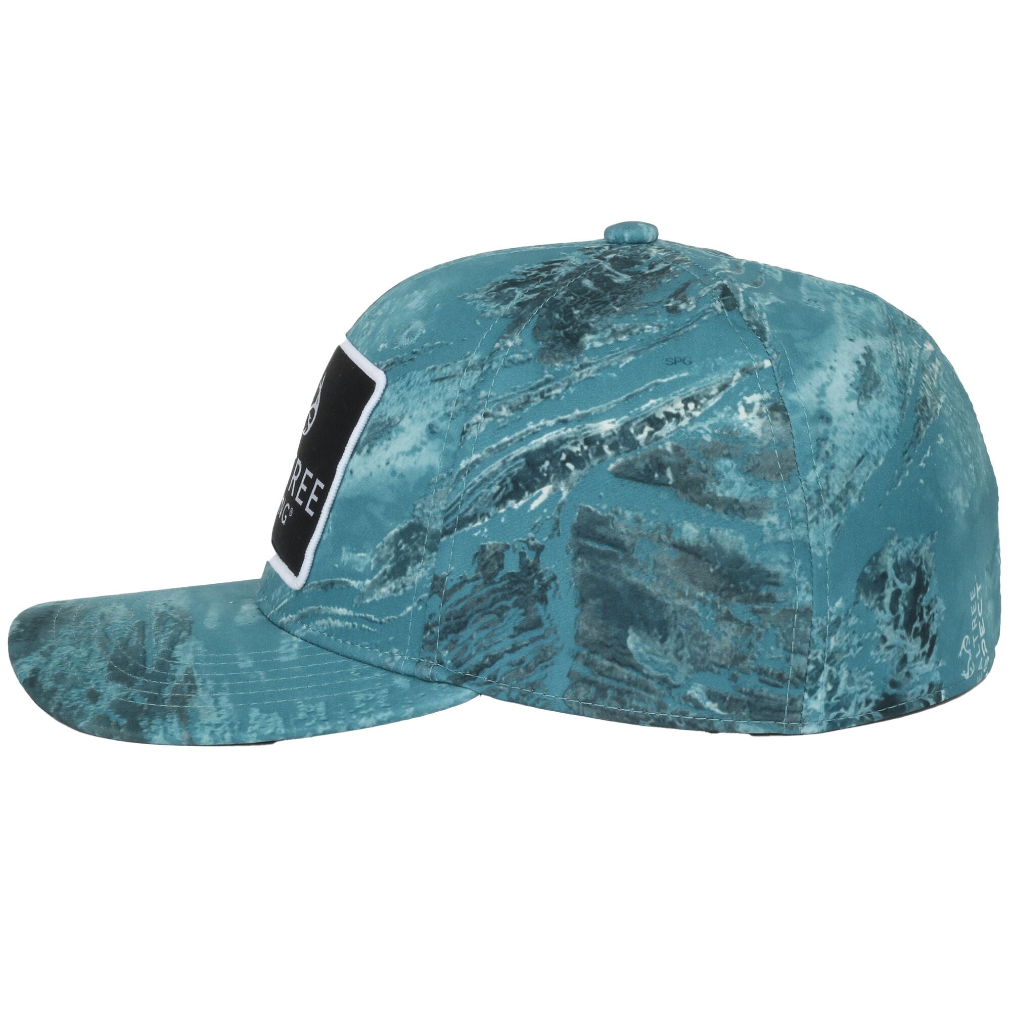 Realtree Men's Structured 6-Panel Stretch Adjustable Fishing Hat, Aspect Calypso Camo Fabric Crown