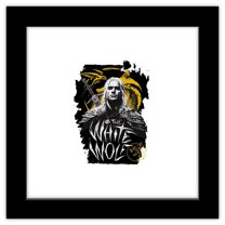 Gallery Pops The Witcher Season 3 - Geralt of Rivia Slayer Metal Graphic Wall Art, Black Framed Version, 12" x 12"