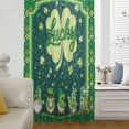thumbnail image 6 of St. Patrick's Day Sheer Curtains 72 Inches Long, Lucky Shamrock Gnomes Spring Green Light Filering Curtains, Breathable Simi Curtain Privacy Drapes for Living Room Bedroom Window Treatment, 6 of 9