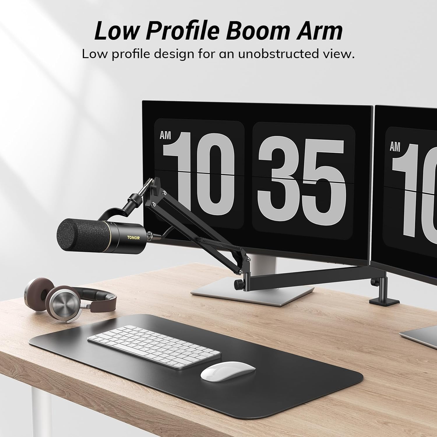 TC-777 USB Microphone with T20LP Low   Arm, Cardioid Condenser PC Gaming Mic for Streaming Podcasting