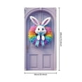 thumbnail image 3 of YWIYIUD 1PC Happy Easter Door Cover Easter Decorations, 71x35 Inch Easter Rabbit Eggs Door Banner Welcome Easter Banner Spring Theme Rabbit Door for Front Door Wall Indoor Outdoor Home Decor, 3 of 7