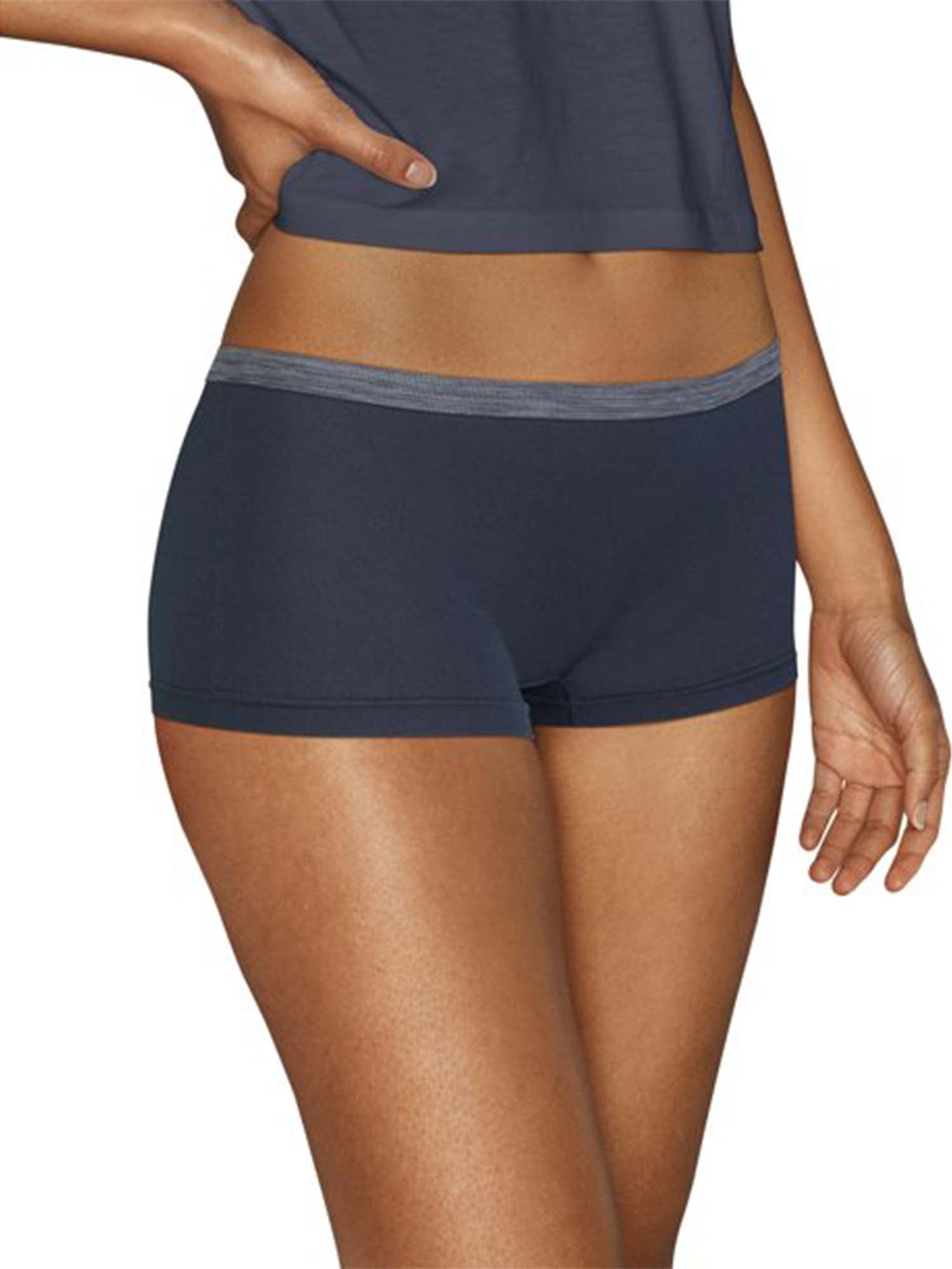 Hanes Women's Comfort Flex Fit Seamless Boyshort Underwear, 6-Pack - Walmart.com