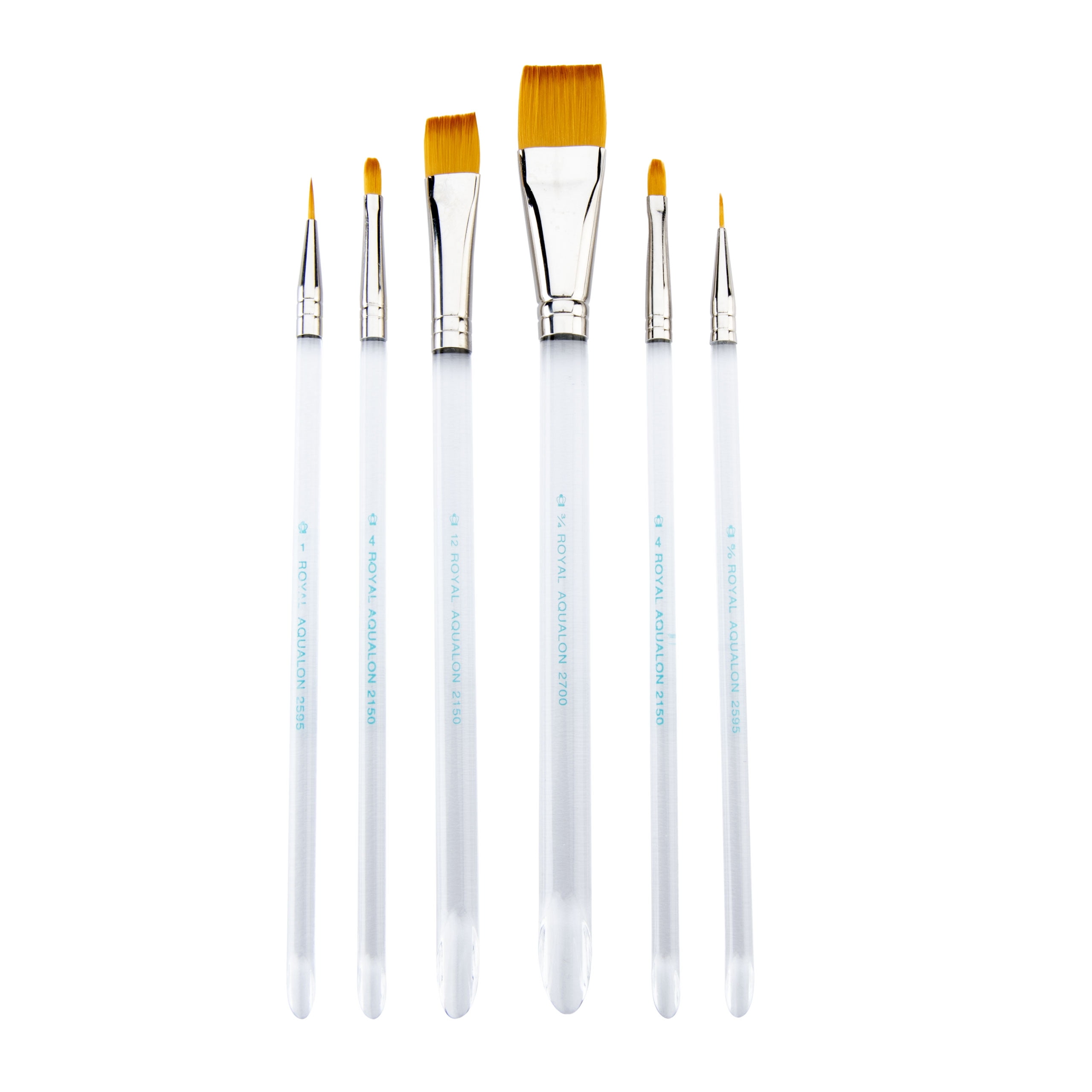 Royal & Langnickel Aqualon - RAQUA-DEC - 6pc Short Handle Paint Brush Set -  Walmart.com