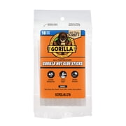 (2 pack) Gorilla Glue Clear 4 Dual Temp Mini Hot Glue Sticks, 10 Count