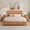 Natural，King Size, variant on Solid Wood Bed Frame,Queen Platform Bed Frame with Headboard,Tall Headboard Natural Wood Bed ,No Box Spring Needed,Natural