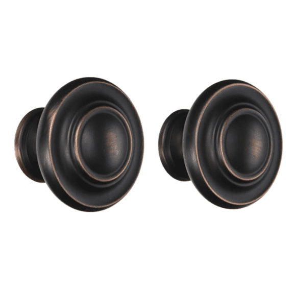Amerock E15862RORB-XCP2 Oil Rubbed Bronze Inspirations Transitional Cabinet Knob 1-5/16" Diameter For Kitchen And Cabinet Hardware - pack of 2