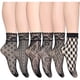 thumbnail image 1 of Xiao Hua 6 pares de calcetines tobilleros de red de pesca con encaje, calcetines de vestir para mujer, calcetines cortos de red de pesca, calcetines de malla, todo en talla única, 1 of 5