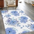thumbnail image 2 of Area Rug for Living Room, Blue Watercolor Floral Non-Slip Indoor Large Carpet for Bedroom/Dining Room, Spring Flower Abstract Art Washable Low-Profile Rectangle Floor Mat Runner Rugs - 2.7 x 5 Ft, 2 of 8