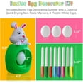 thumbnail image 2 of Easter Egg Decorator Kit - Eggs Painting Arts and Craft Set Includes Bunny Egg Decorating Spinner and 8 Colorful Quick Drying Non-Toxic Markers, 3 Plastic White Eggs, 2 of 6