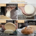 thumbnail image 3 of Coolmade Bread Proofing Banneton Basket Set - 9 Inch Round Natural Rattan Bread Basket, with Linen Liner Cloth and Sourdough Bread Scraper Tool, 3 of 8